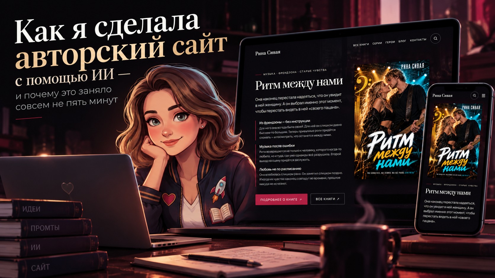 Как я сделала авторский сайт с помощью ИИ – и почему это заняло совсем не пять минут